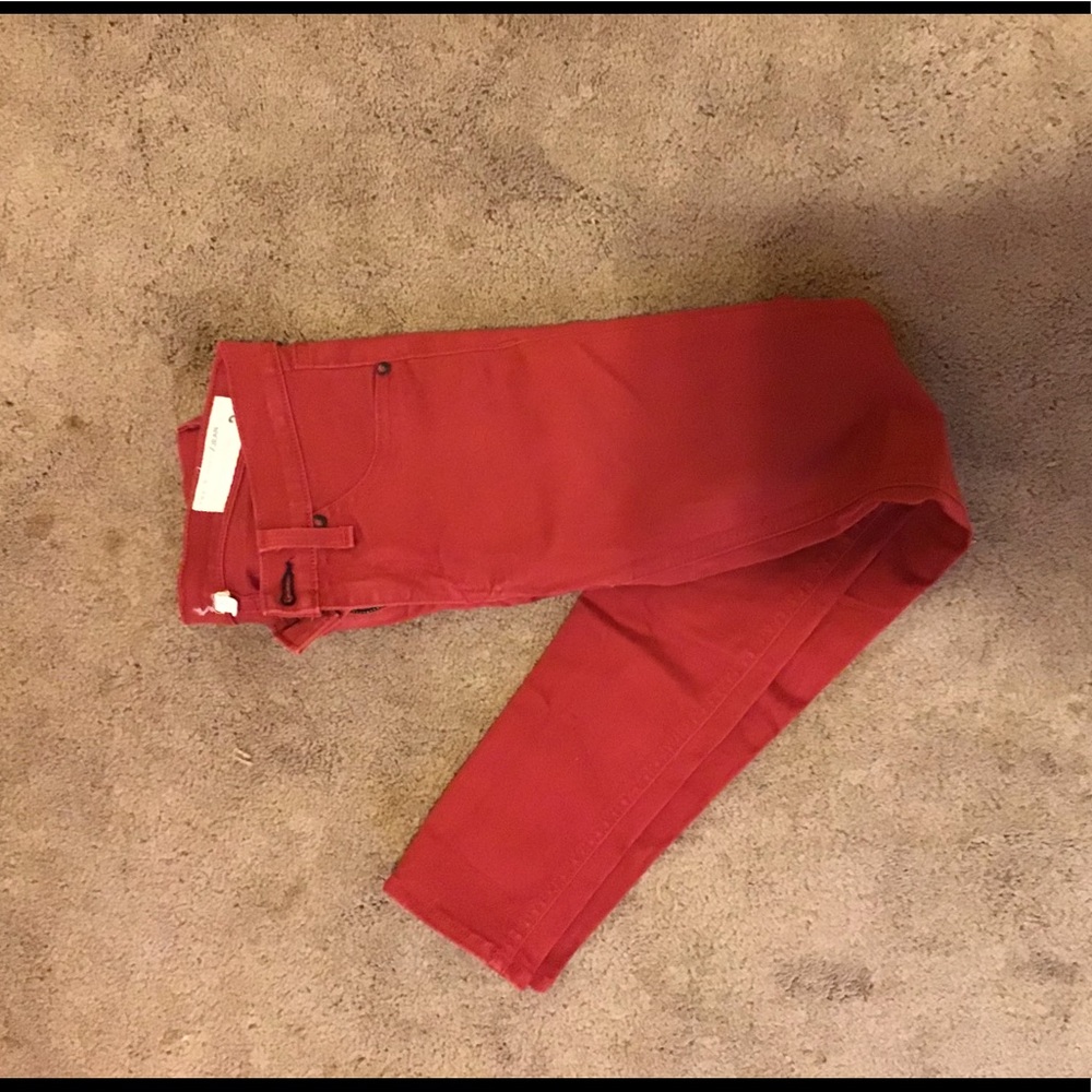 Razorback red jeans.